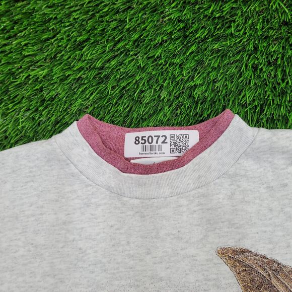 Vintage 90s Artisans Eagle AOP Sweatshirt L/XL 23x26 Janelle-Thompson - Picture 14 of 16